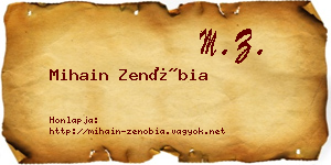 Mihain Zenóbia névjegykártya